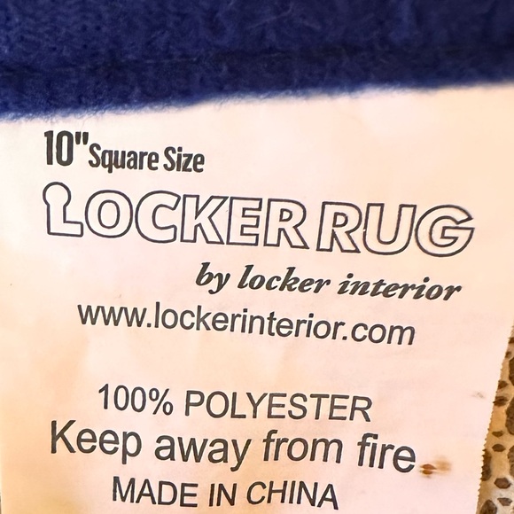 103. Kids School Locker Fur Rug Carpet by Locker Interior - Blue, 10 inch square - Picture 7 of 8